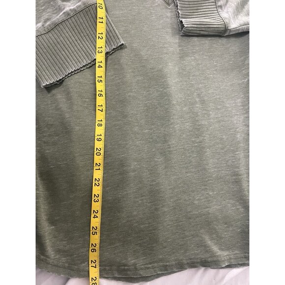 Jane And Delancey V Neck Green Short Sleeve Shirt Size XL Button Detail - Picture 14 of 14